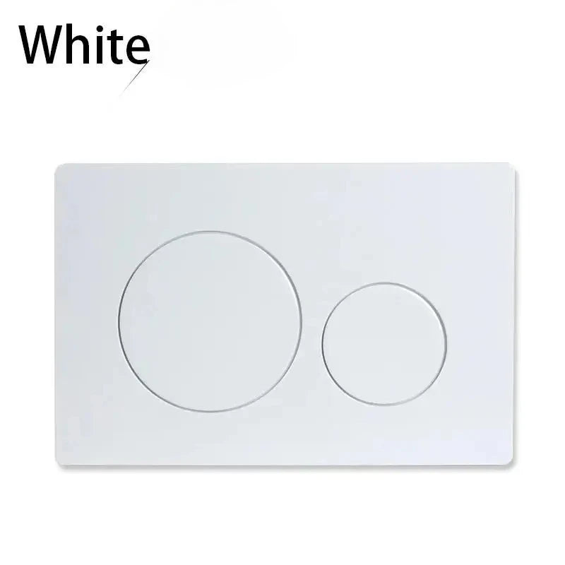 White Dual Flushing Toilet Push Round Buttons Concealed Wall-mount Tanks Flush Pannels Replacement Part Bathroom for Sigma