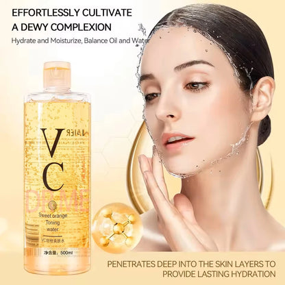 Vitamin C Toner Moisturizing and Refreshing Preventing Dry Skin Changing Hair Glossing Repairing Skin Non irritating 500ml