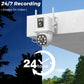 8MP 4K AOV Solar Camera Wifi 7/24 Recording Wireless Outdoor Surveillance Camera Dual Lens 365 Days Standby Home Security ICSEE