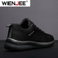 Men Running Walking Knit Shoes Fashion Casual Sneakers Breathable Sport Athletic Men Sneakers Casual Shoes Big Size 36-48