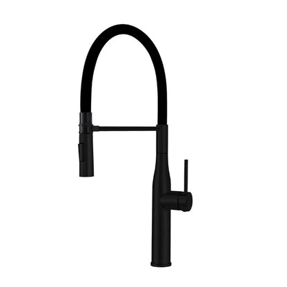 Tuqiu Gray Pull Down Sink Faucet Brushed Nickel Kitchen Faucet Tap Hot and Cold Red Spring Faucet SUS304 Rotation Pull Down