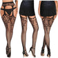 3 Pcs Pantyhose Fishnet Sexy Thigh-High Stockings Suspender Stockings for Women Garter Belt Stockings Hollow Out Pattern Tights