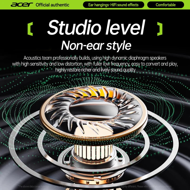 Acer Ohr502 Bluetooth Headset Open Design Wireless Call Noise Reduction Comfortable Wearing Sports Running Fitness Compatible with Mobile Phones Tablets Laptops