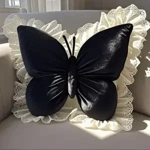 Princess Butterfly Office Pillow Ruffle Lace Living Room Bedroom Sofa Cushion Room Decor Plush Pillow Car Seat Companion Pillows