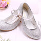 Girls High Heels Children's Leather Shoes Small Children Princess Single Shoes Sequins Students Dance Performance Gift