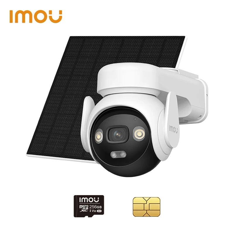 IMOU AOV PT Pro 5MP With Solar Panel 360° PTZ Outdoor Security Camera 4G LTE Wifi Aurora Color Night Vision Auto Track IP Camera