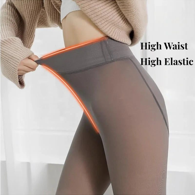 2025 120KG Warm Winter Tights Plus Size Sexy Pantyhose Women Fake Stockings Panty Skin Effect Thick Translucent Tights Leggings