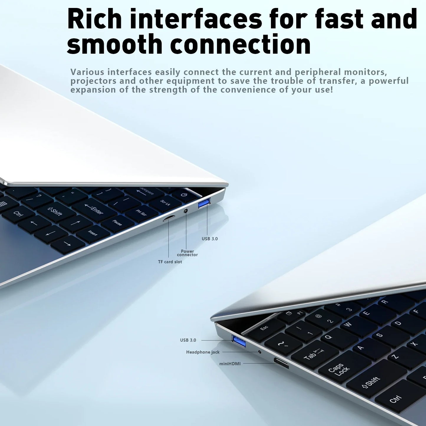 LENO 14.1" Ultra Slim Laptop Windows11 16GB RAM 2TB SSD Intel N3700 Notebook Gamer 1920*1080 Display Office Study Computer PC