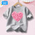 Girls' Fashion Cotton T-shirts with Cherry Fruit Pattern Short Sleeve Girls' Cute Summer Tee Shirts 3-14 Years YT01