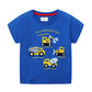 Jumping Meters 2-7T New Arrival Striped Cars Baby Girls Tees Cotton Summer Toddler Clothes Kids Tops Children's Tshirts