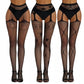 3 Pcs Pantyhose Fishnet Sexy Thigh-High Stockings Suspender Stockings for Women Garter Belt Stockings Hollow Out Pattern Tights
