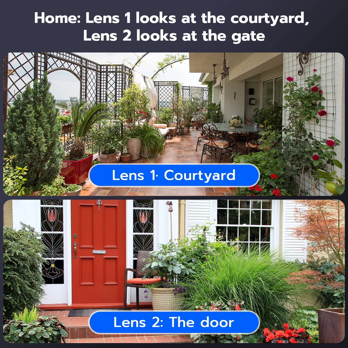 JOOAN 4K 6MP HD  PTZ Camera Outdoor Dual Lens Dual Screen AI Tracking 5G WIFI IP Camera Security CCTV Video Surveillance Cameras