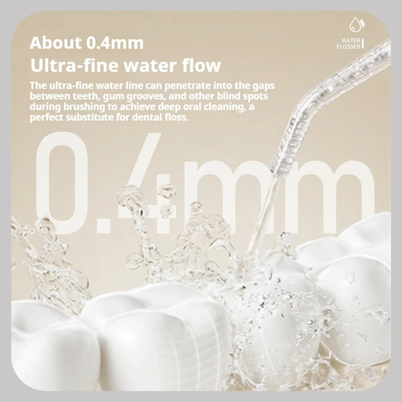 Electric Water Flosser 68000 Pulses-3 Modes, 4 Nozzles,200ML Tank, IPX7 Waterproof, Portable Oral Irrigator for Braces &Gum Care