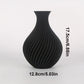 3D Printed Art Vase with Retro Textured Design - High-Quality Plastic, Durable and Resistant