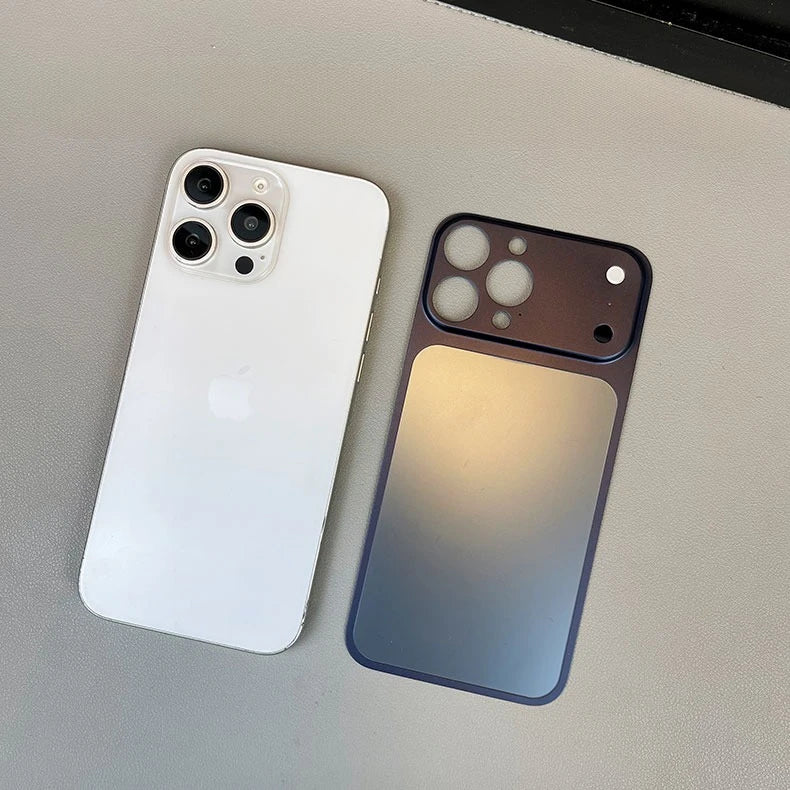 Original Alloy Frame Case For iPhone 13 14 15 16 Pro Max Instantly Transform 17 Pro Max Large Window Backplane Protective Film