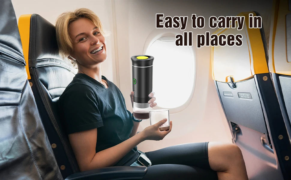 Portable Electric Capsule Coffee Maker Espresso Pot Cordless Heating Pump Press Coffee Maker Travel and Car 3 in 1 Coffee Pot