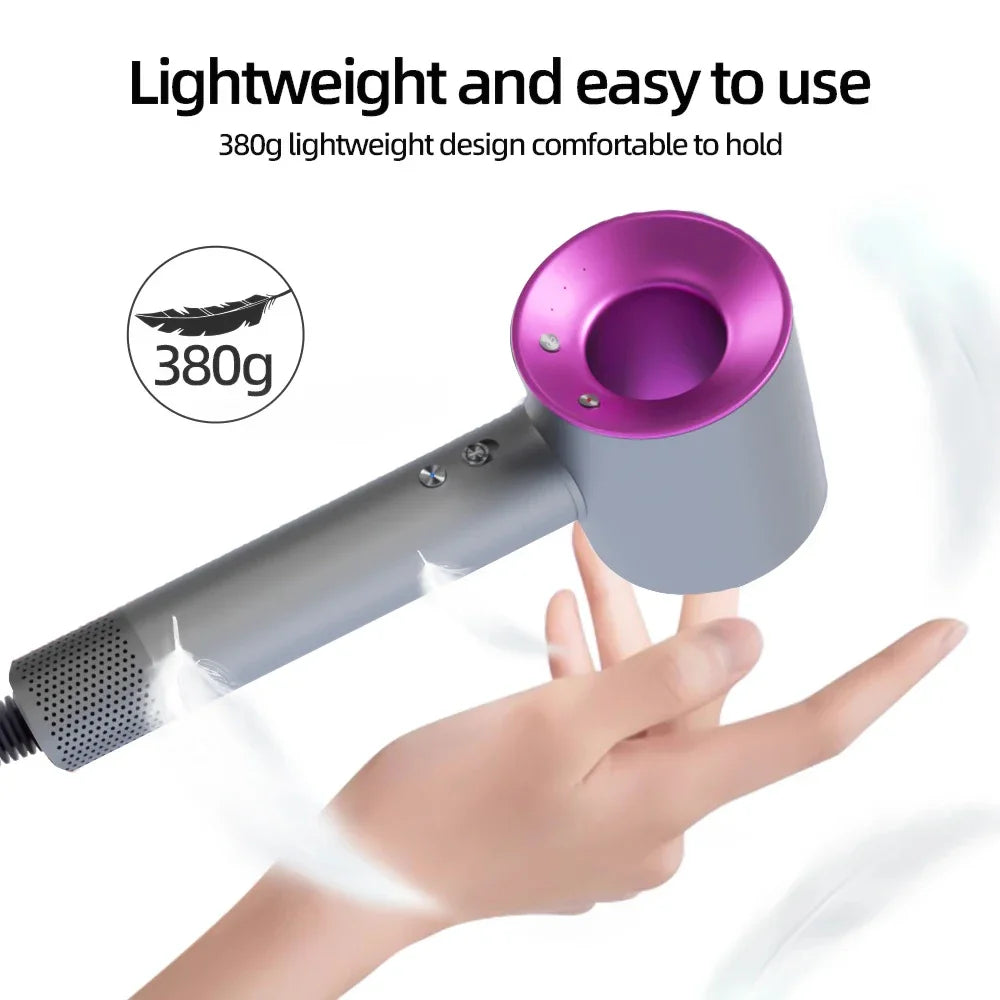 hair dryer with high speed and no blades High power silent and quick drying Portable Negative ion, suitable for home annd travel