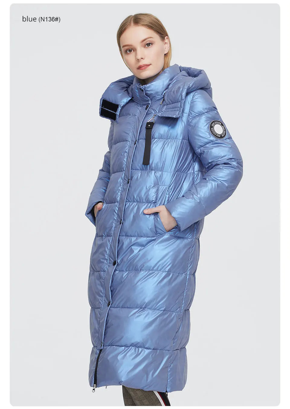 Astrid Winter Women's coat women parka long warm Bright fabric fashion Jacket hooded large sizes trendy female clothing 9510