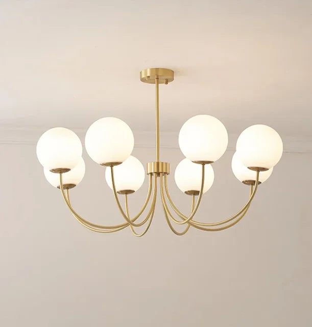 Modern luxury chandeliers E27 Bulb glass ball chandelier minimalism suspension design Living Room kitchen island pendant light