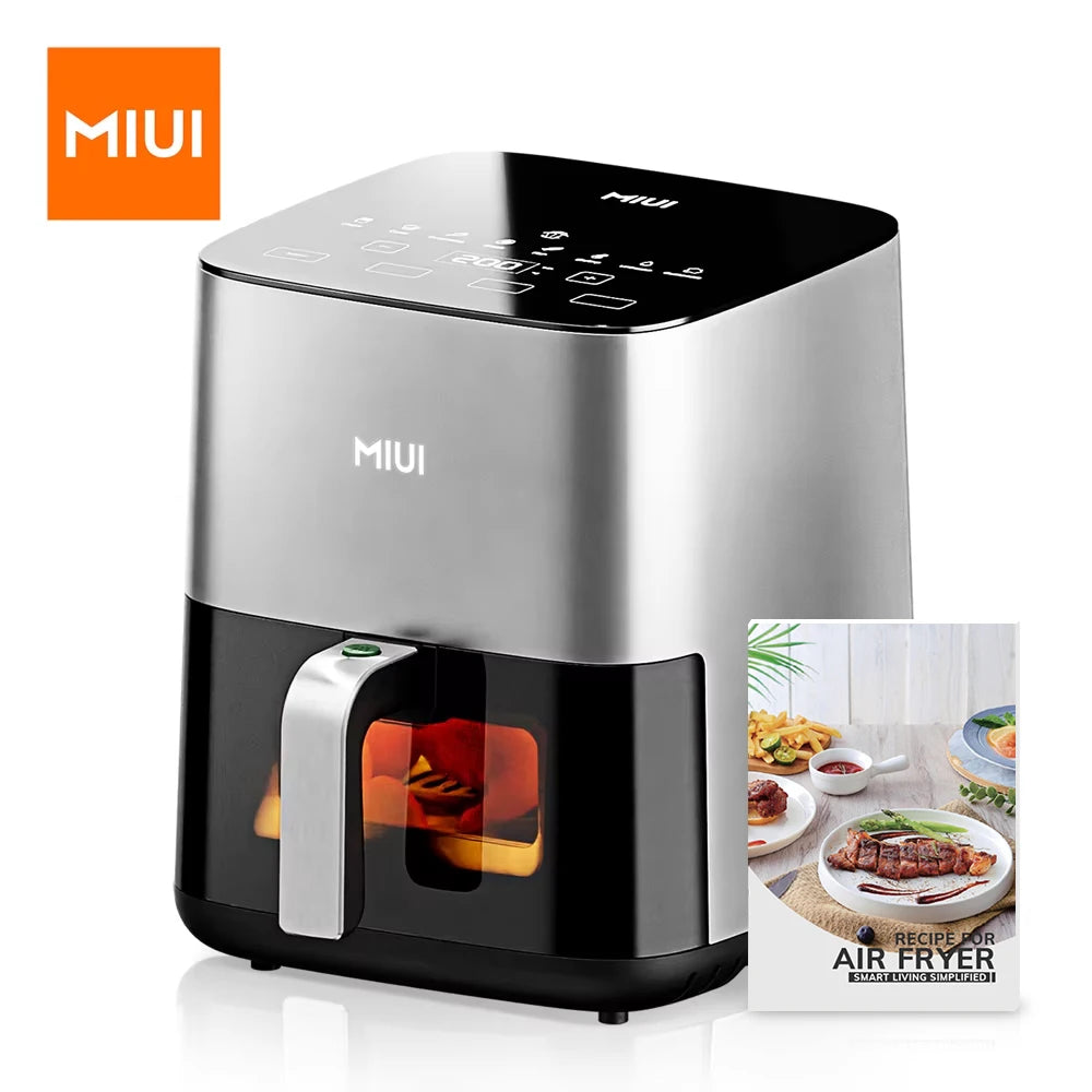 MIUI Air Fryer 5L, Electric Hot Fryer Oven Oilless Cooker with Touch Control & Nonstick Basket & Visible Window, Family Size