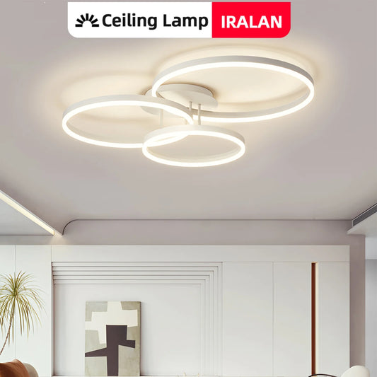 IRALAN Modern Ceiling Light with Infinitely Dimming App and Remote Control 3 Colors Changeable for in Living Sleeping and Lounge