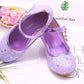 Girls High Heels Children's Leather Shoes Small Children Princess Single Shoes Sequins Students Dance Performance Gift