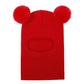 Kids Yarn Knit Balaclava Cap Autumn Winter Pullover Ear Protection Double Ball One-piece Baby Christmas Gift Hat