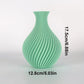 3D Printed Art Vase with Retro Textured Design - High-Quality Plastic, Durable and Resistant