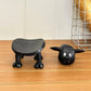 2PCS Pack Adorable Animal-Shaped Toilet Paper Holder: Resin Material, Suitable for Bathroom Decoration