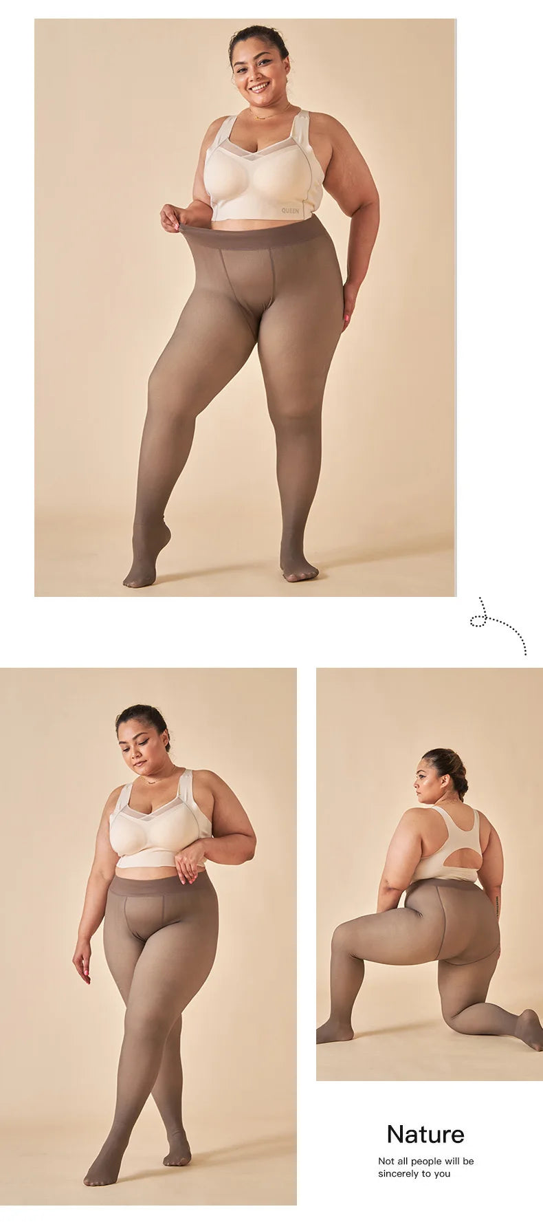 Women Thermal Stockings Sexy Fleece Tights Warm Winter High Waist Translucent Pantyhose Thick Elastic skin effect Plus Legging