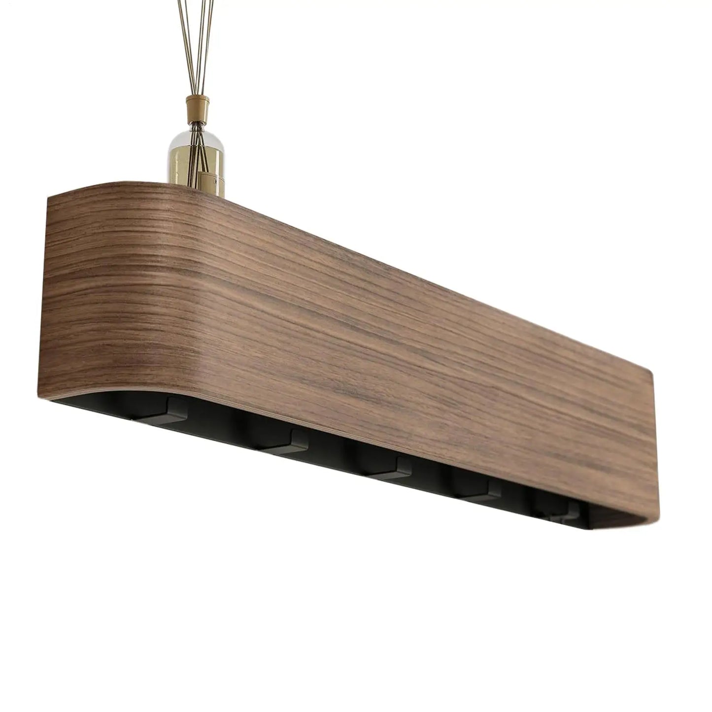 Wall-Mounted Coat Rack Wall Coat Hanger Rack with Folding Hooks No-Drill Organizer Wooden Clothing Hanger for Household Bag Keys