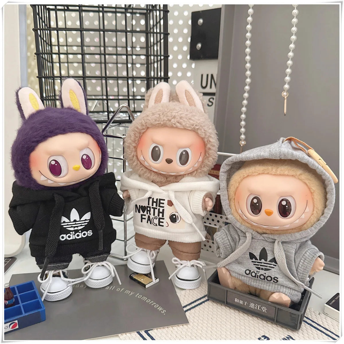 Doll Clothing Fashion Hoodie and Pants Set Korean