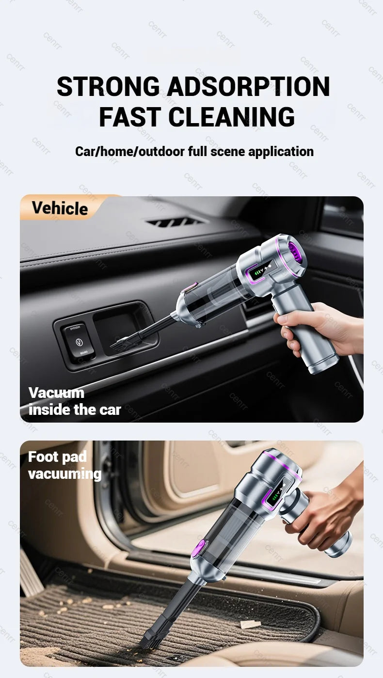 Mini Car Vacuum Cleaner 998000PA Cordless Powerful for Home Handheld Blower Car Cleaner Portable Car Vacuum Cleaner