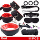 Exotic Bed Bondage Set BDSM Kits Exotic Sex Toys For Adults Games Leather Handcuffs Whip Gag Nipple Clamps Women Sex Products