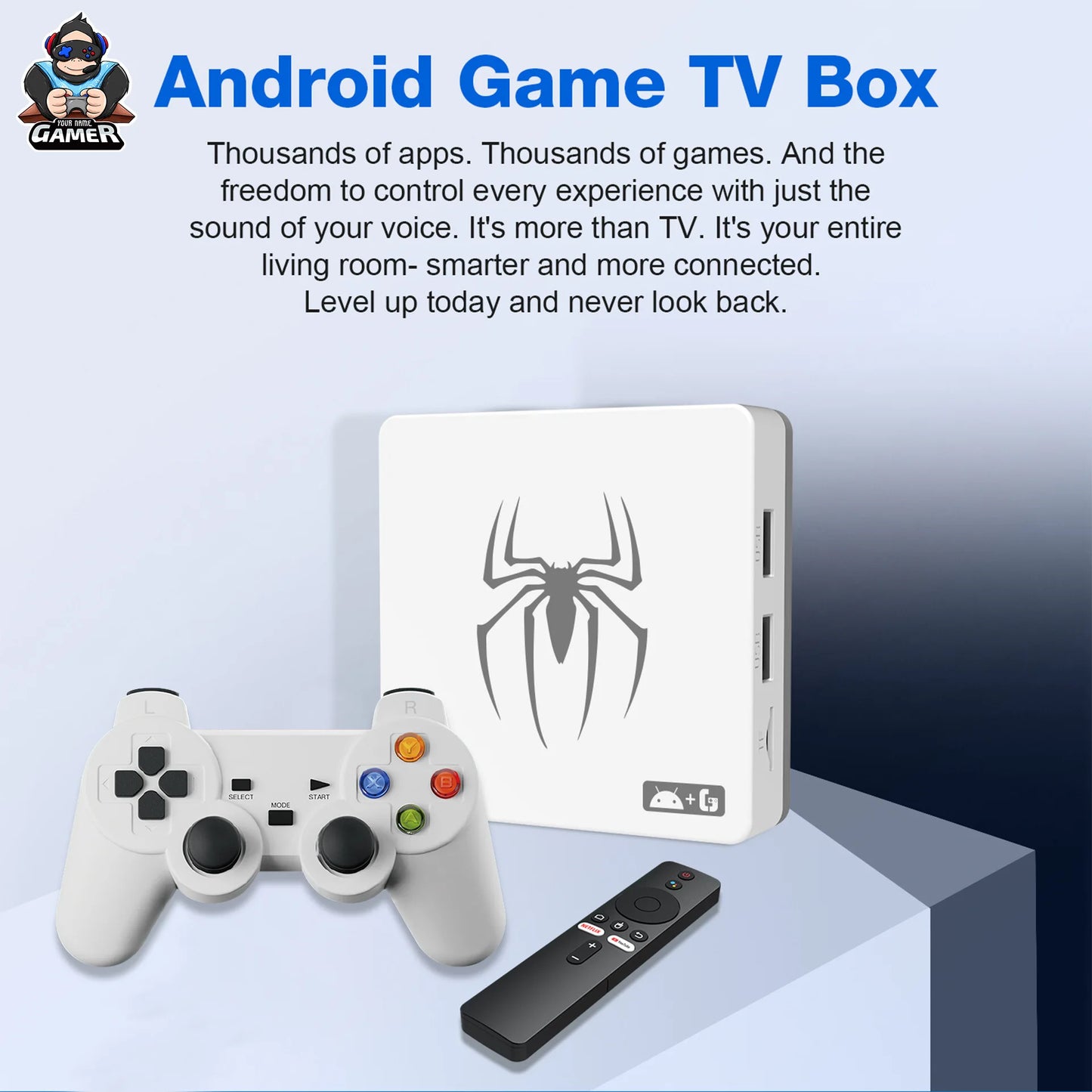 TV Game Box Retro Video Game Console Built in 20000+ Games Game Box  for Android TV Smart 2.4G 5G Wifi with Wireless Gamepad