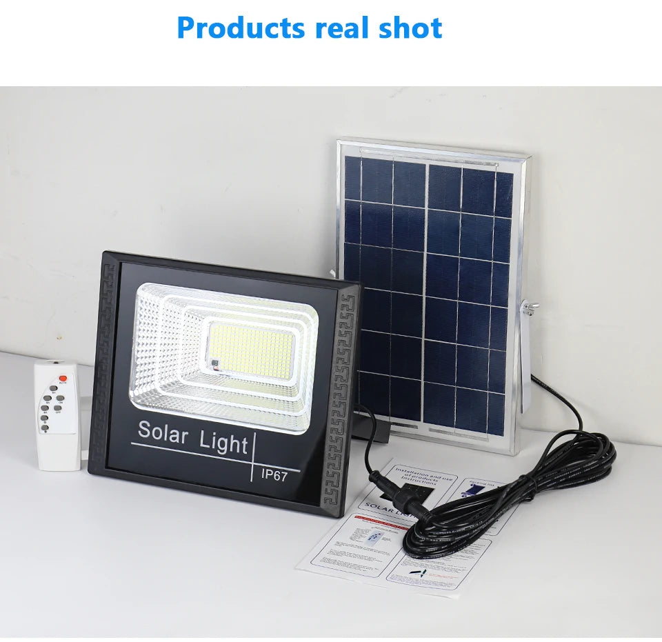 LED Solar Light For Outdoor Garden Floodlight Luminous Waterproof Stairs Wall Solar Light Dimming Light/time/remote Control