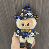 For labubu clothing Accessories Halloween pumpkin baby clothes Dress set accessories For 15-17cm labubu Halloween outfit