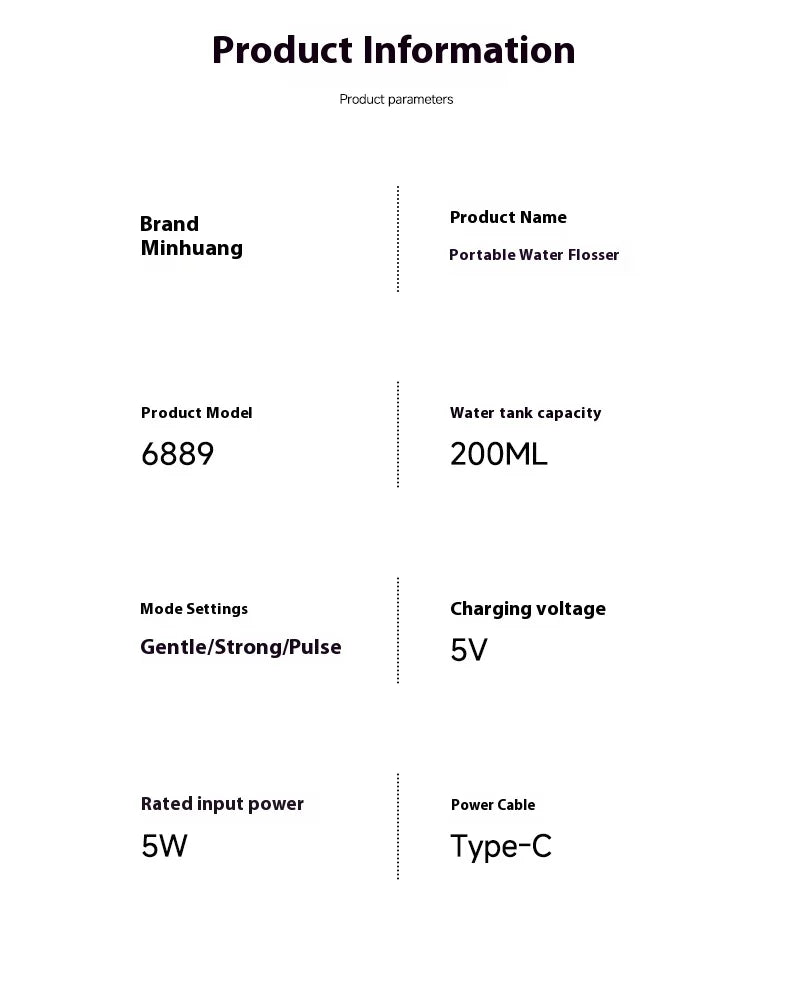 Electric Water Flosser 68000 Pulses-3 Modes, 4 Nozzles,200ML Tank, IPX7 Waterproof, Portable Oral Irrigator for Braces &Gum Care