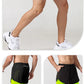 Men's Running Shorts Quick-drying Fitness Black Double Layer Shorts Men New Sport Workout Training Bodybuilding Short Pants