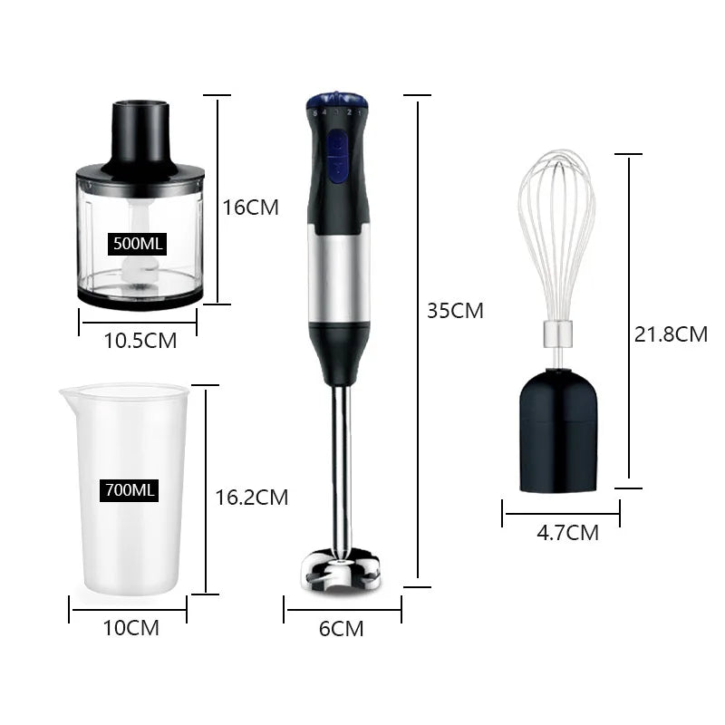 4 in 1 1000W Electric Hand Blender,stainless steel blade hand blender, meat and vegetable immersion, egg juicer set