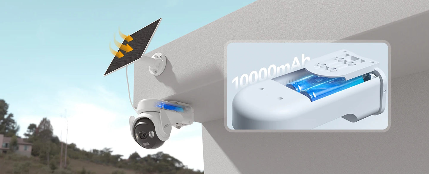 IMOU AOV PT Pro 5MP With Solar Panel 360° PTZ Outdoor Security Camera 4G LTE Wifi Aurora Color Night Vision Auto Track IP Camera