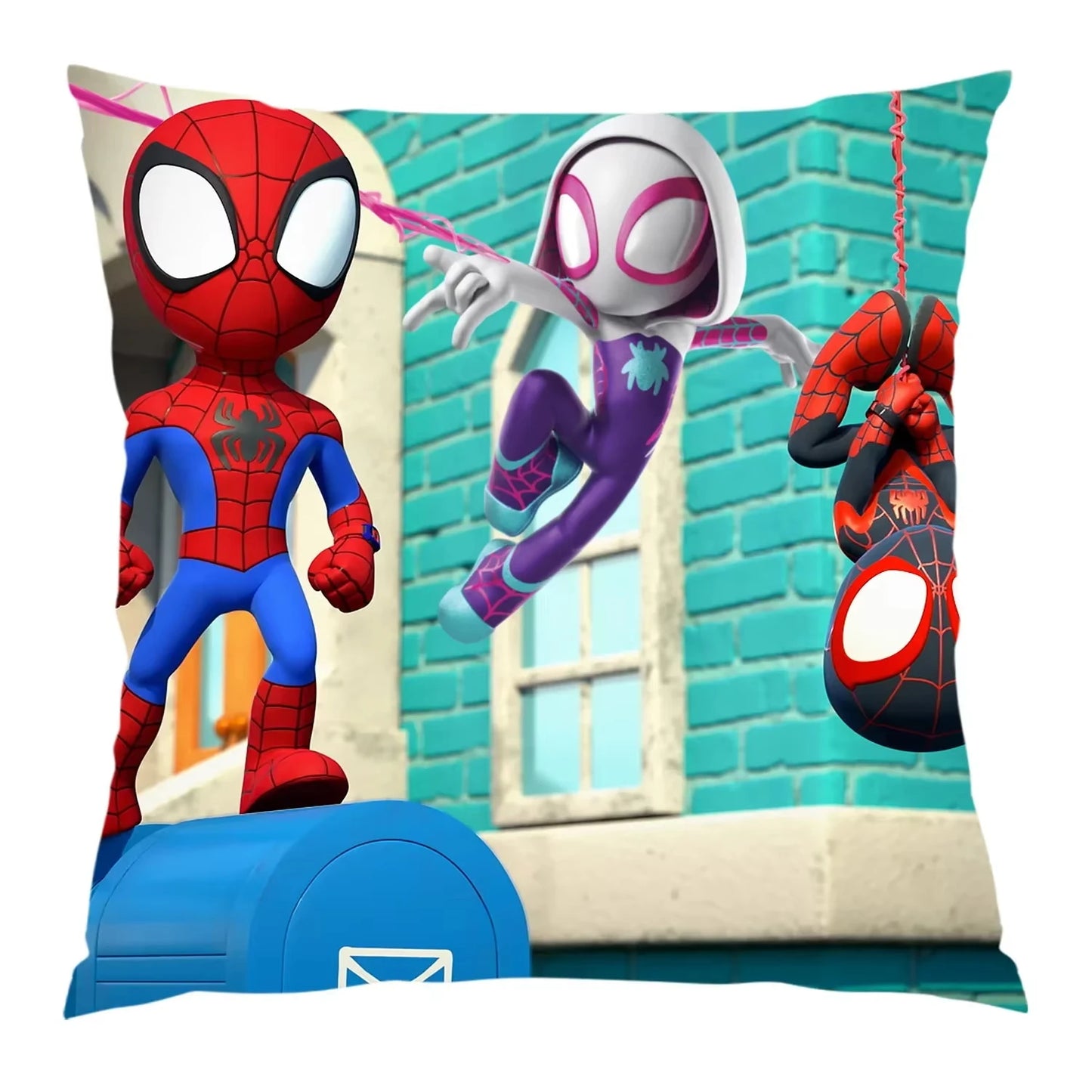 Cute Cartoon Spidey And His Amazing Friends Pillow Covers Decorative Home Double-sided Print Square Pillow Decoration Pillowcase