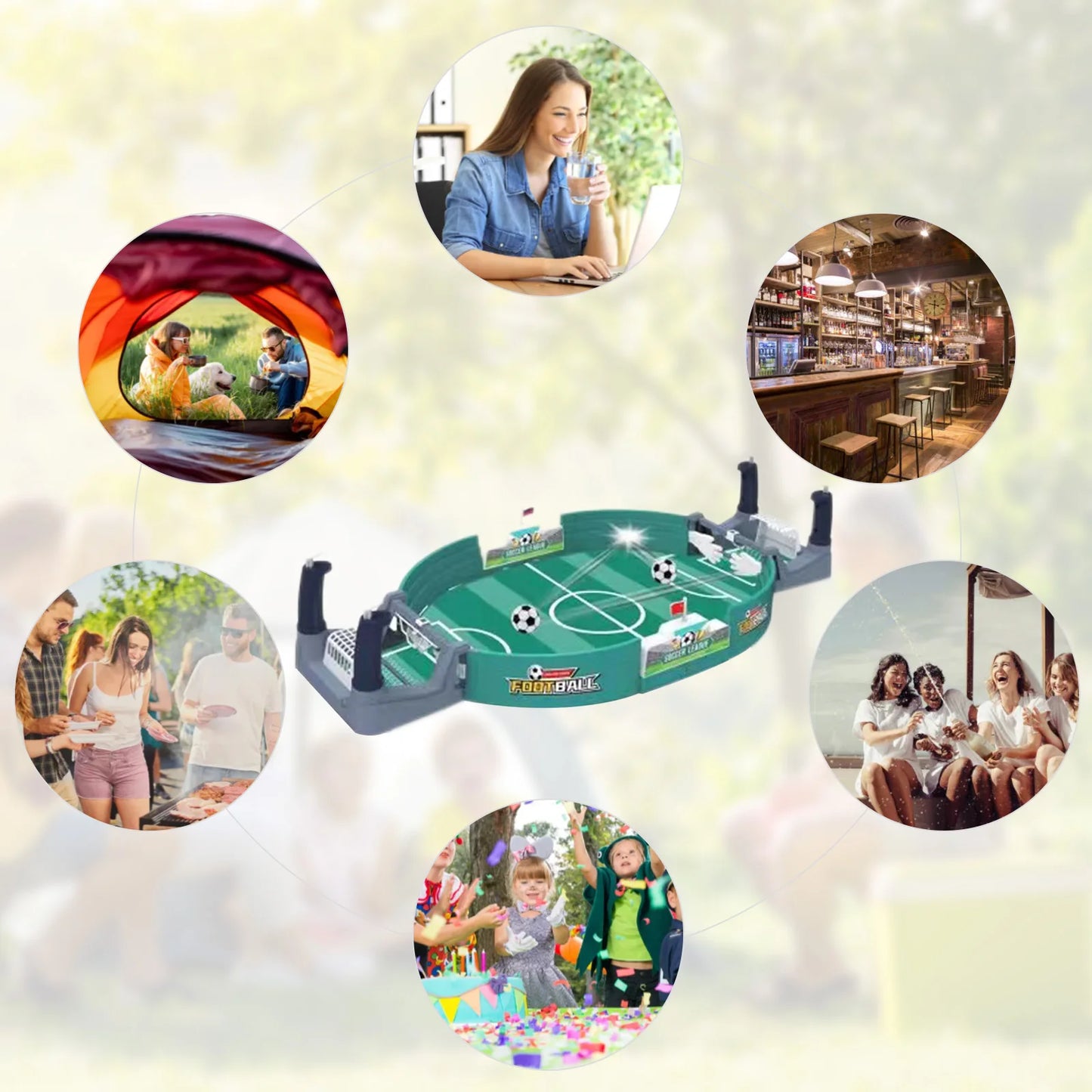 Soccer Table Football Board Game for Family Party Parent-child Interactive Leisure Tabletop Soccer Battle Game for Kids Adults