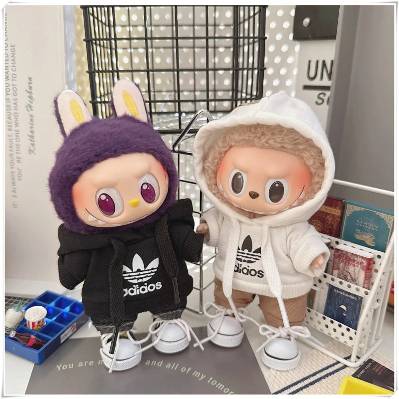 Doll Clothing Fashion Hoodie and Pants Set Korean