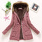 Korean Style Thickened Long Cotton Jacket Women's Winter Coat with Fleece Lining And Fur Collar Slim Fit plus Size Top