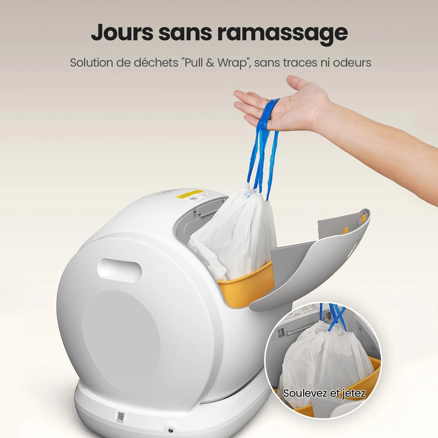 UBPet C20 75L cat automatic litter tray, super large capacity, anti-pincer, bathroom for cat