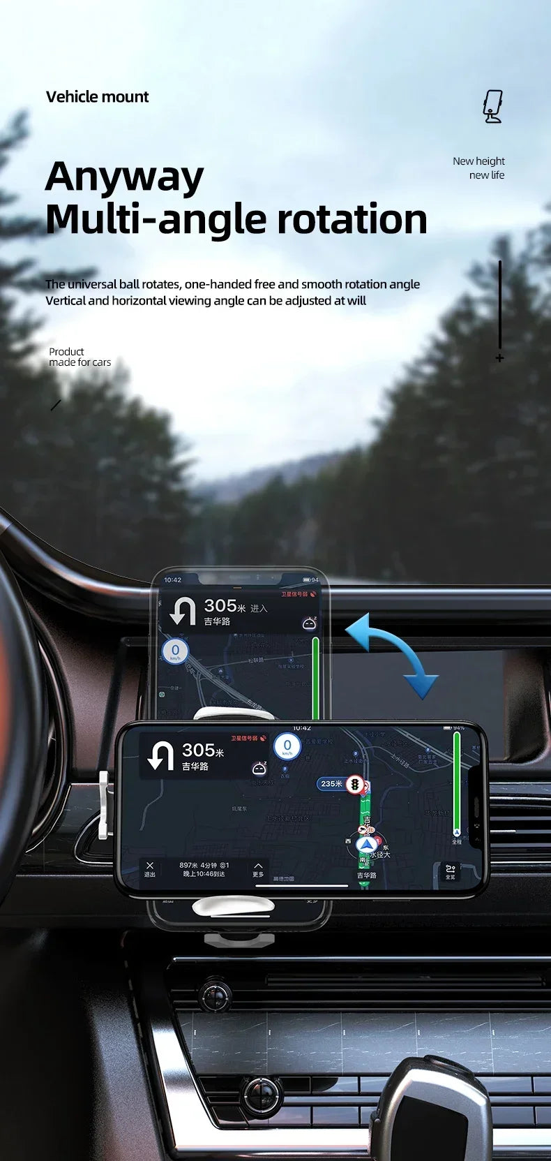 Infrared Induction Car Wireless Charger Stand Car Air Vent Clamp for iPhone 16~12 Pro Max Samsung Galaxy S25/S24 Fast Charging