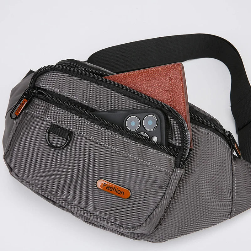 Waterproof Men's Waist Pack Fanny Pack with Adjustable Strap for Travel Sports Running - Quick-Access Outdoor Waist Bag