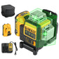 2025 New DEWALT DW089LG Laser Level - 12V Lithium Battery, 360° Horizontal & Vertical Green Lines, 3 Sides Coverage