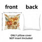 Thanksgiving Harvest Festival Throw Pillow Cover 18x18in with Straw and Pumpkin Pattern for Fall Thanksgiving Decor Living Room